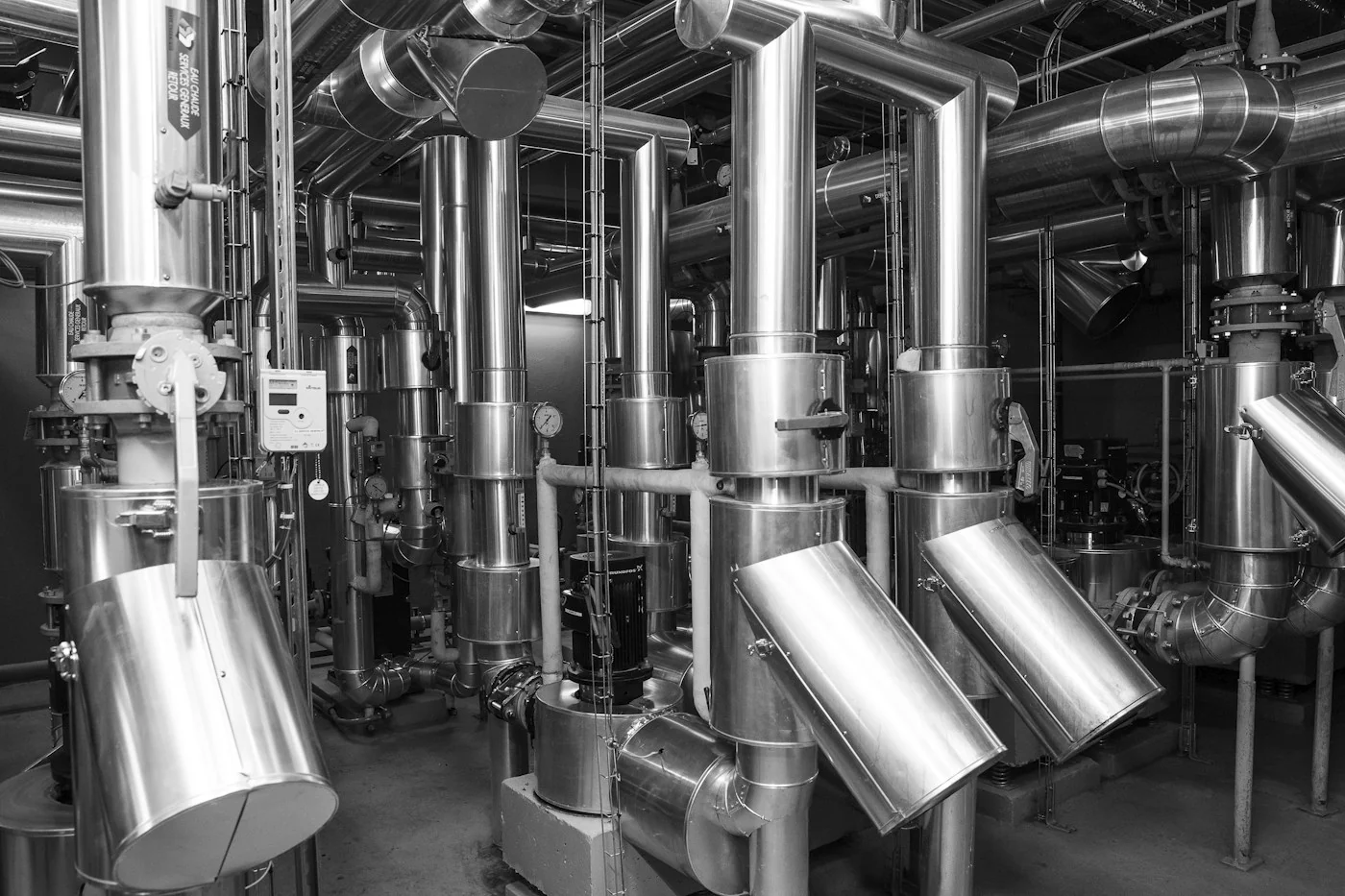 Stainless steel industrial process systems and equipment