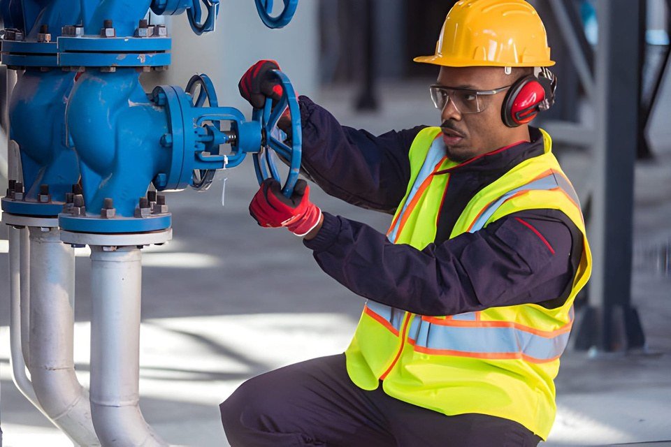 Field inspection of a valve and process piping assembly